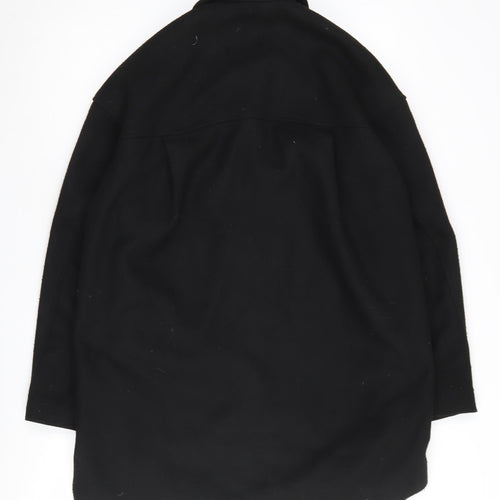 H&M Women's Black Overcoat XS Regular Fit