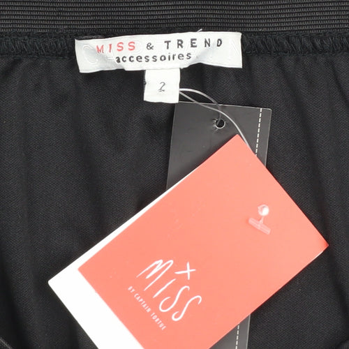 Miss & Trend Women Black Skirt Size 4