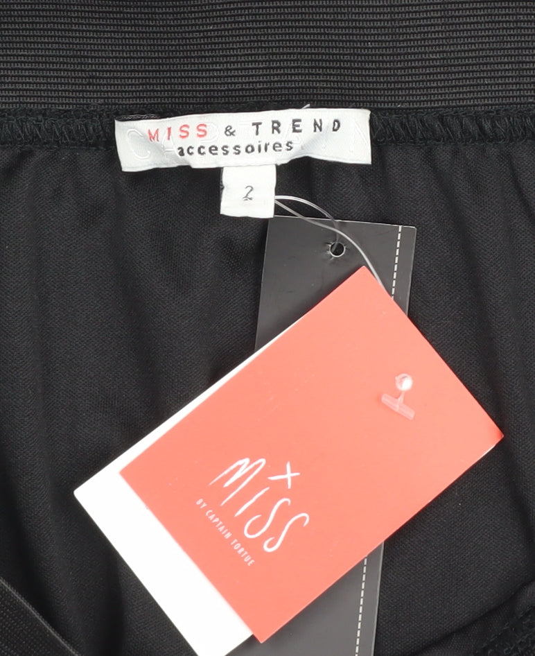 Miss & Trend Women Black Skirt Size 4