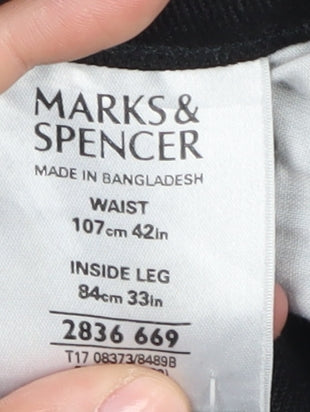 Marks and Spencer Men's Black Straight Jeans Size 42