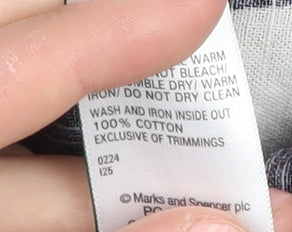 Marks and Spencer Girls Black Floral Cotton Dress 12-13 Years