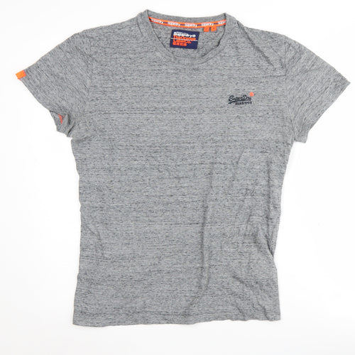 Superdry Men's Grey T-Shirt, Small, Logo Accent