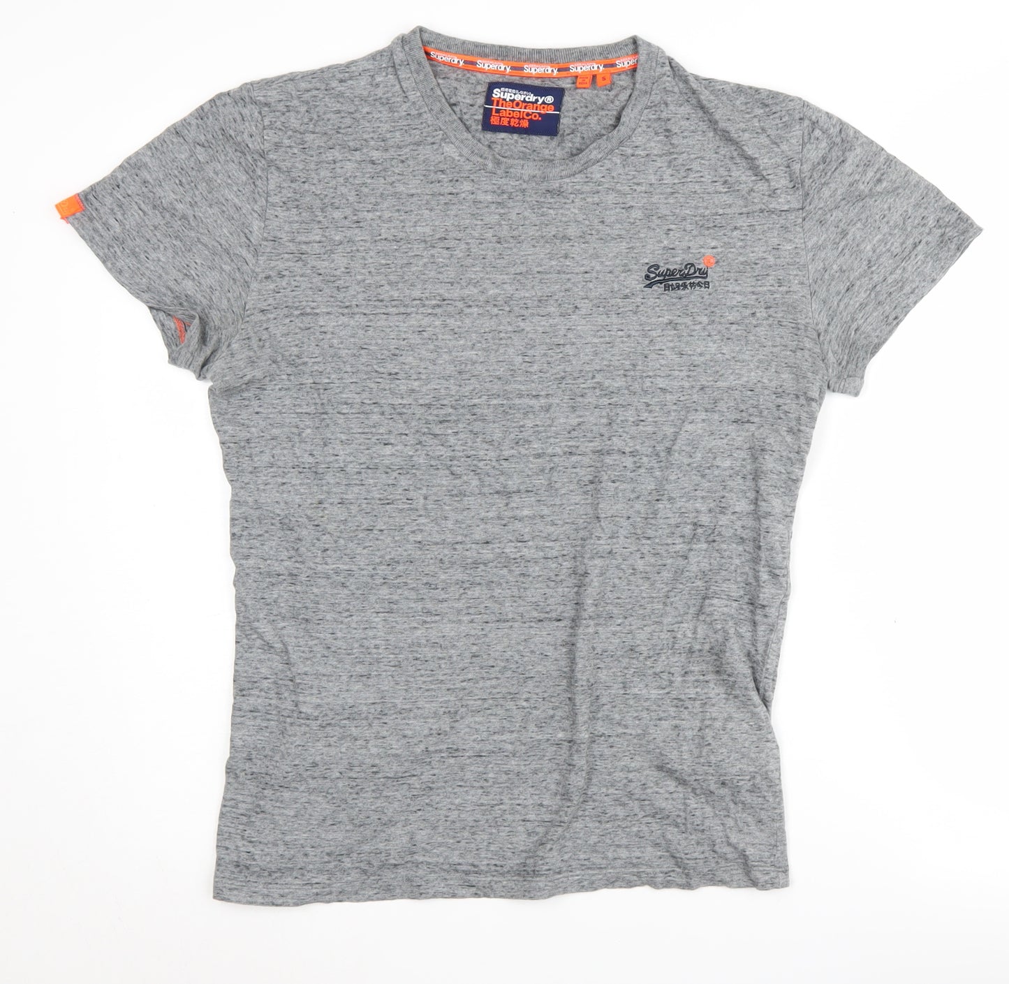 Superdry Men's Grey T-Shirt, Small, Logo Accent