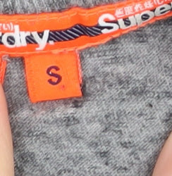 Superdry Men's Grey T-Shirt, Small, Logo Accent