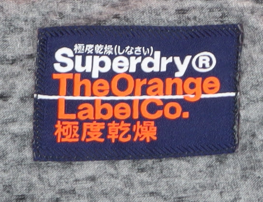 Superdry Men's Grey T-Shirt, Small, Logo Accent