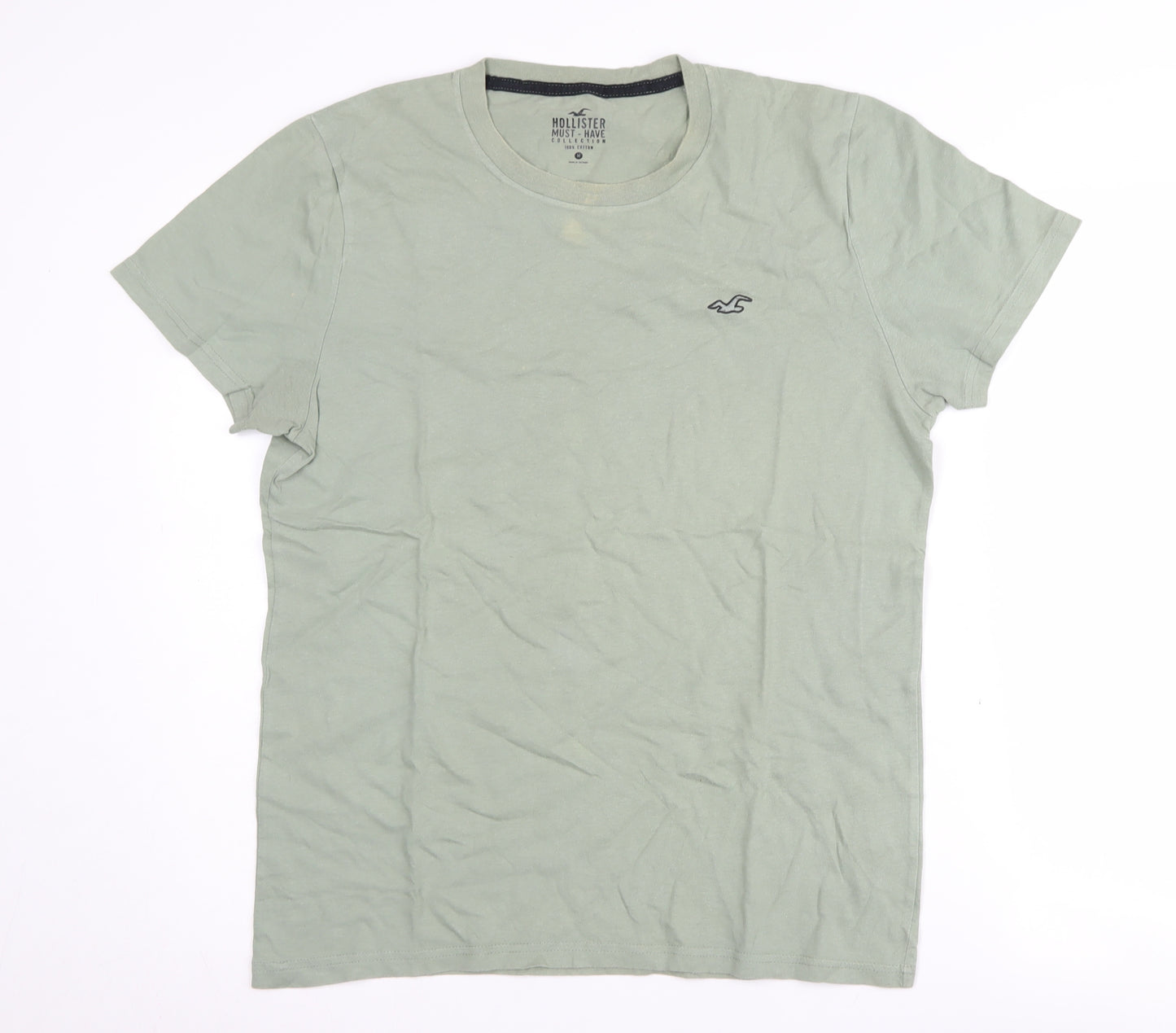 Hollister Men’s Medium Green Cotton Crew Neck T-Shirt