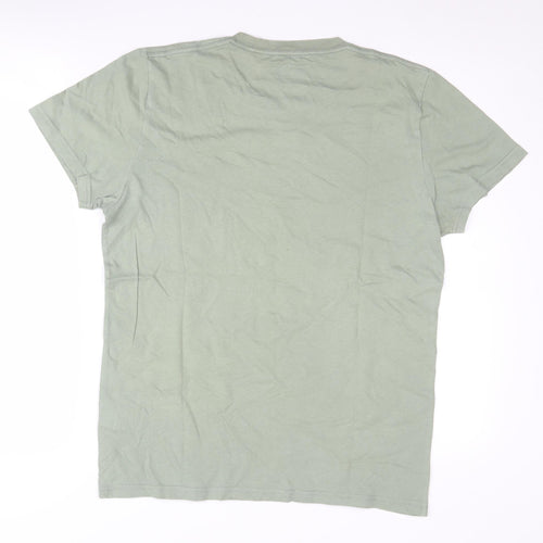 Hollister Men’s Medium Green Cotton Crew Neck T-Shirt