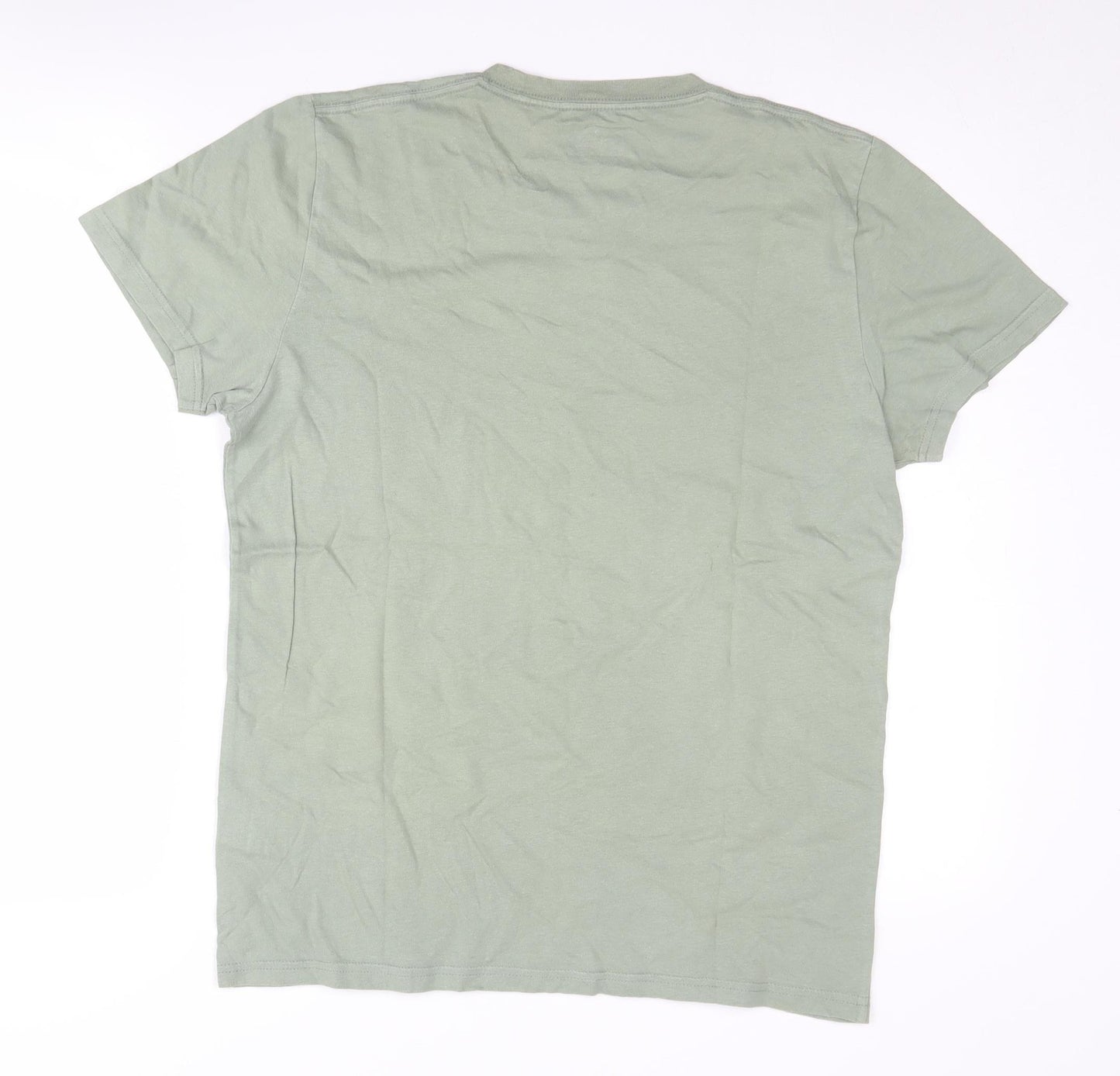 Hollister Men’s Medium Green Cotton Crew Neck T-Shirt