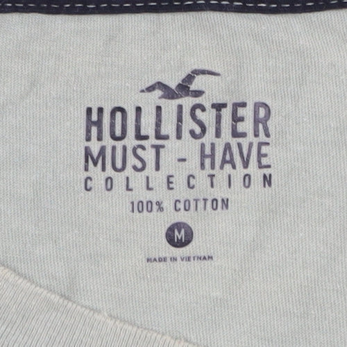 Hollister Men’s Medium Green Cotton Crew Neck T-Shirt