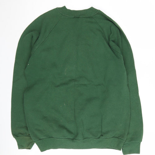 Fruit of the Loom Boys Green Chess Sweatshirt Size S