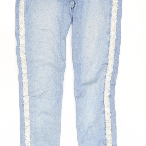 River Island Blue Skinny Jeans Women Size 10