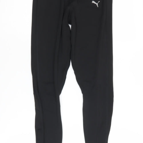 Puma Women's Black Gym Leggings, Size 12, Elastic Waist