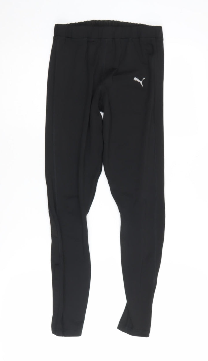 Puma Women's Black Gym Leggings, Size 12, Elastic Waist