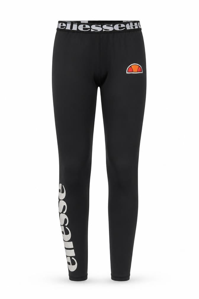 Front view of Ellesse Women's Black Leggings UK 10 Gym & Training