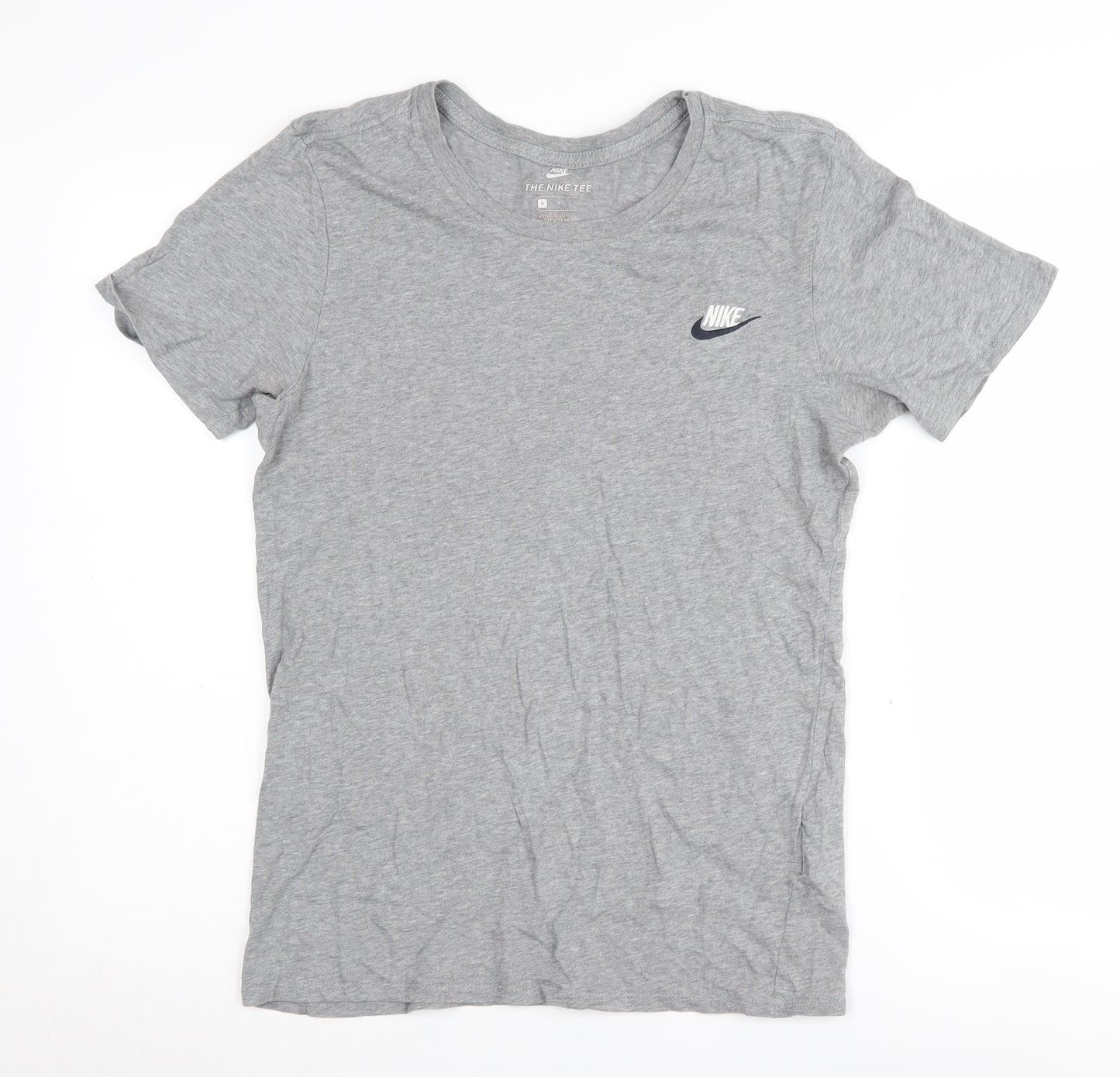 Nike Men's Grey Athletic T-Shirt, Size S, Crew Neck