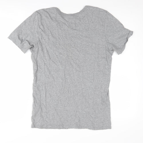 Nike Men's Grey Athletic T-Shirt, Size S, Crew Neck