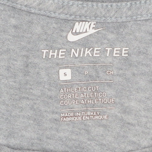 Nike Men's Grey Athletic T-Shirt, Size S, Crew Neck