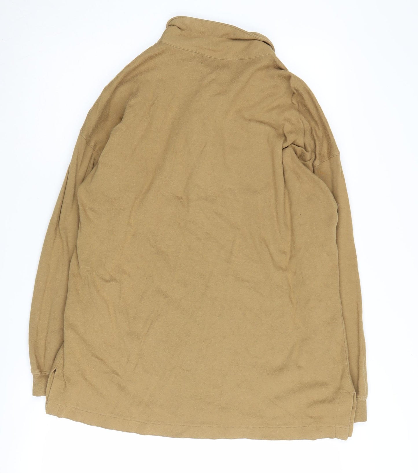 Genesis Men's Brown Long Sleeve Polo, Size L