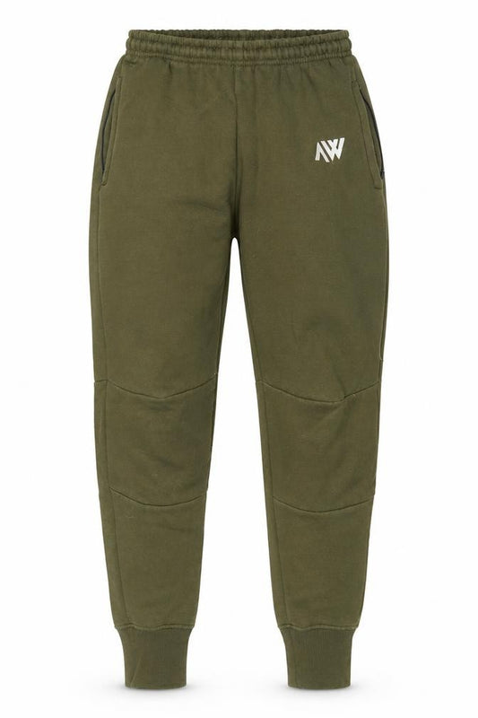 Front view of Aspire Wear Men's L Green Jogger Trousers