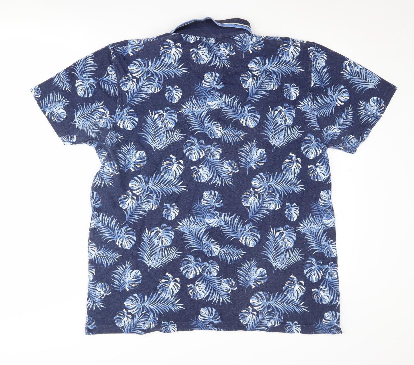 Cotton Traders Men's Blue XL Tropical Polo Shirt