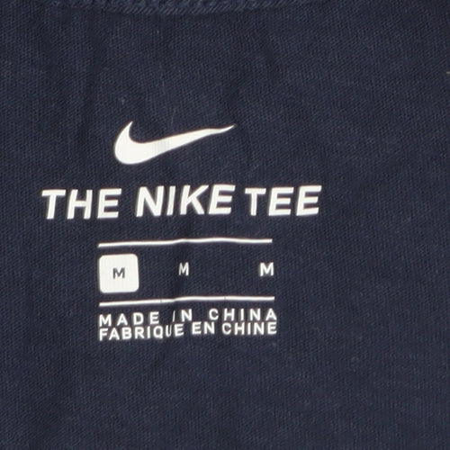 Nike Men's Blue Medium Logo T-Shirt