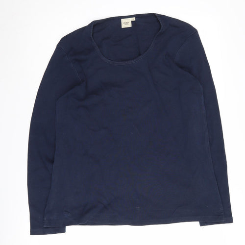 Cotton Traders Women's Blue Jersey Long Sleeve T-Shirt