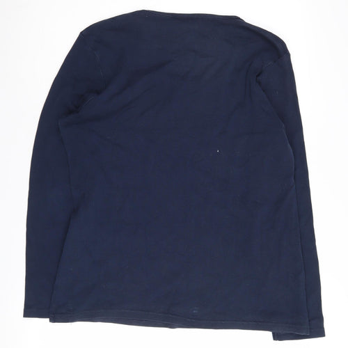 Cotton Traders Women's Blue Jersey Long Sleeve T-Shirt