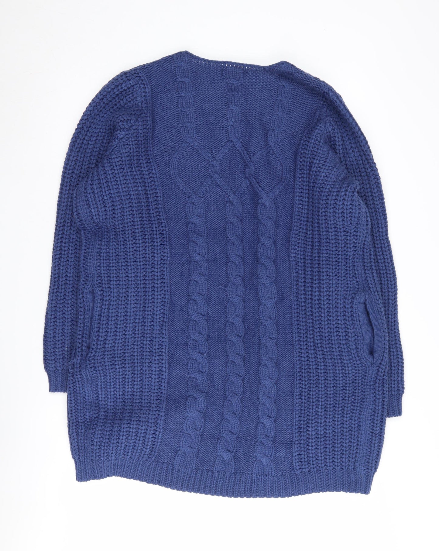 Cotton Traders Women's Blue Cardigan - Size 16