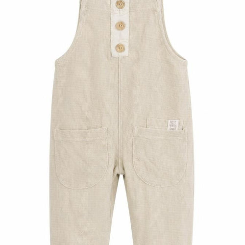 Zara Beige Baby Dungaree 9-12 Months Unisex Button Casual