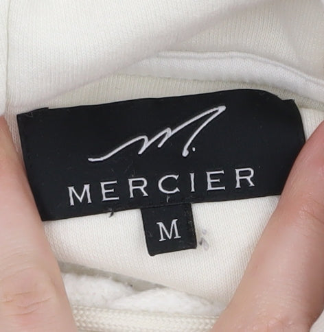 Mercier Men's Ivory Medium Graphic Art Hoodie