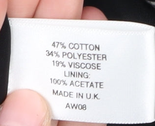 CC Women's Blazer Black/White Geometric Size 12