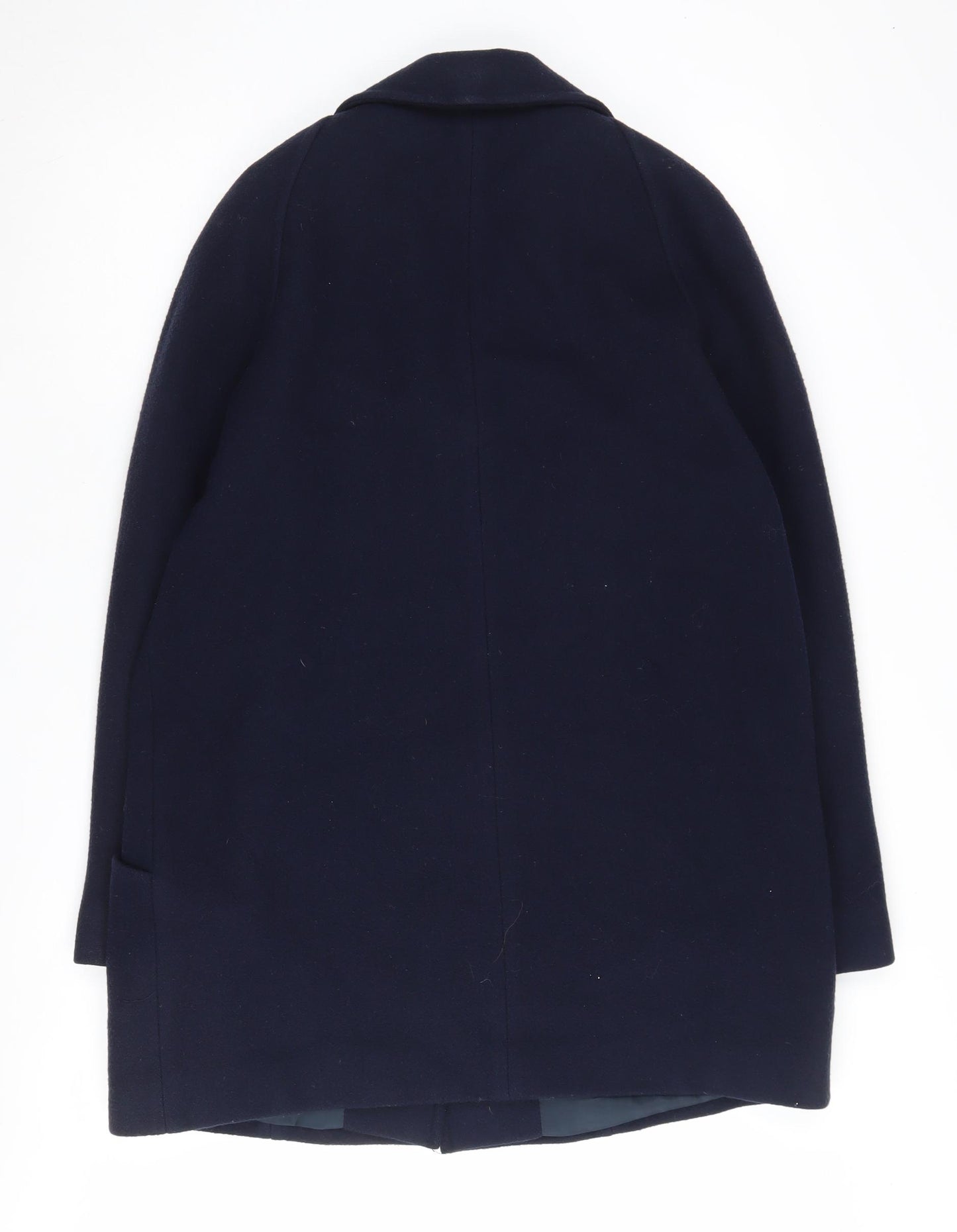 Hamells Women's Blue Wool Mid-Length Coat Size 12