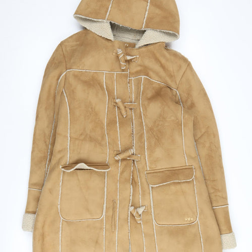 Per Una Women's Beige Duffle Coat, Size M, Winter Warmth