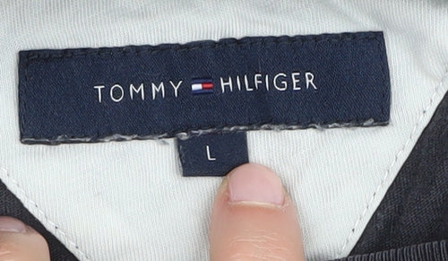 Tommy Hilfiger Unisex Black Jersey L T-Shirt Graphic Tee