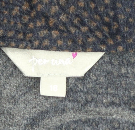 Per Una Women's Black Floral Flare Midi Skirt Size 18