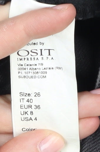 Subdued Women's Black Wide-Leg Jeans Size 8