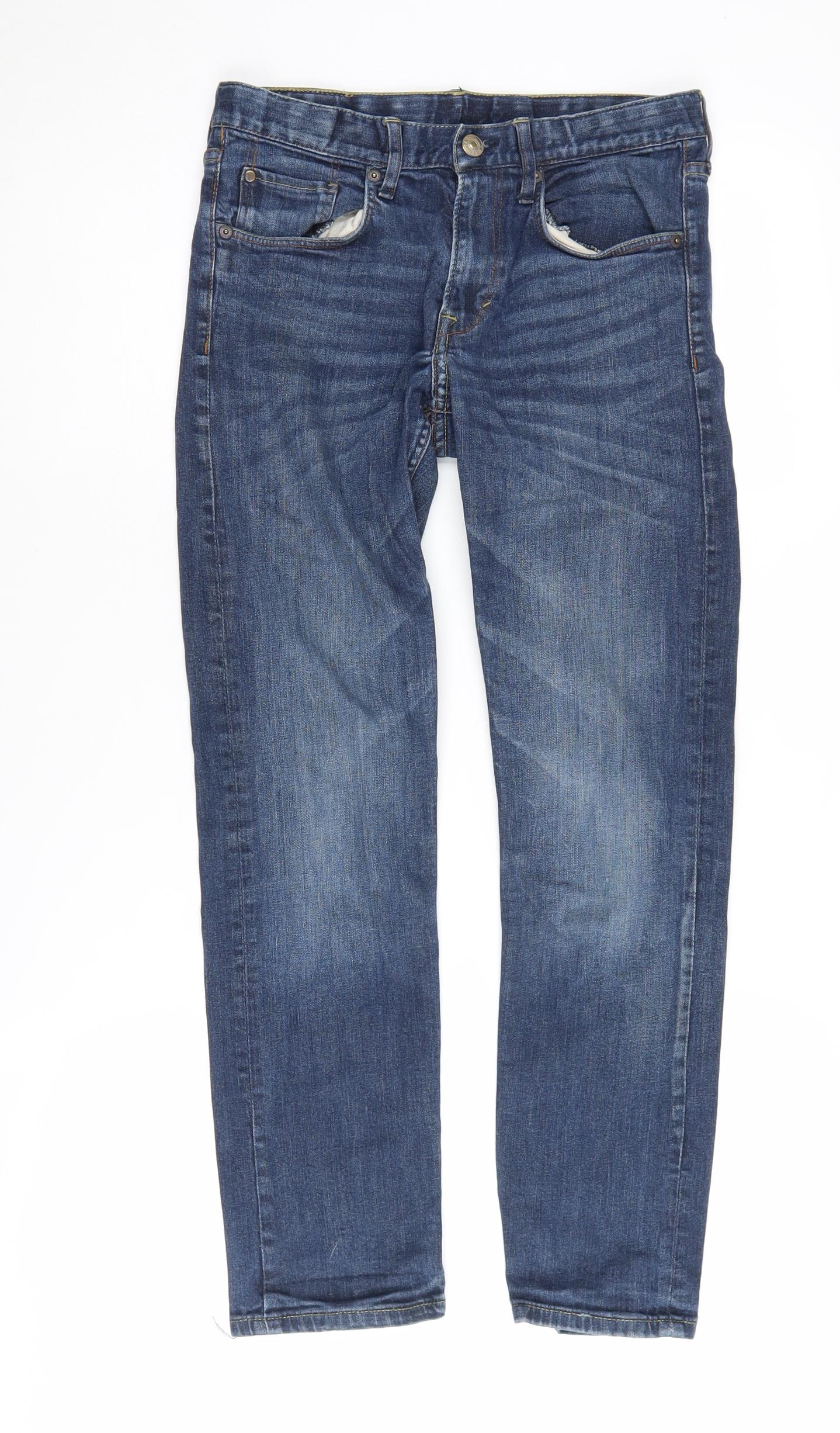 H&M Boys Blue Slim Jeans Size 12Y Casual Denim