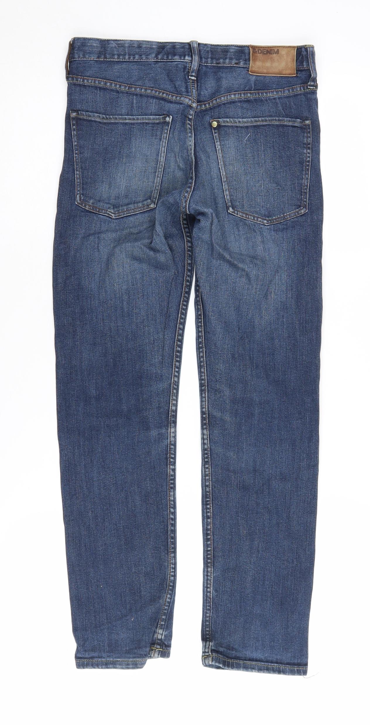 H&M Boys Blue Slim Jeans Size 12Y Casual Denim