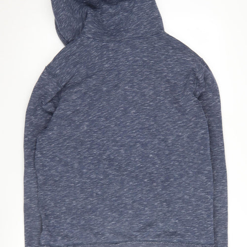 Hollister Men's Blue Zip Hoodie M - Fleece Lined
