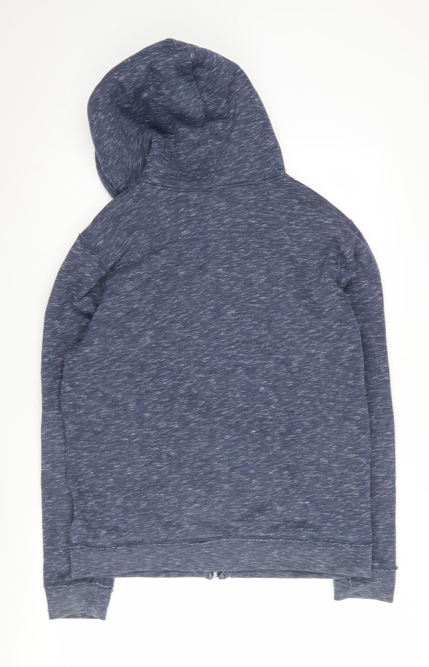 Hollister Men's Blue Zip Hoodie M - Fleece Lined