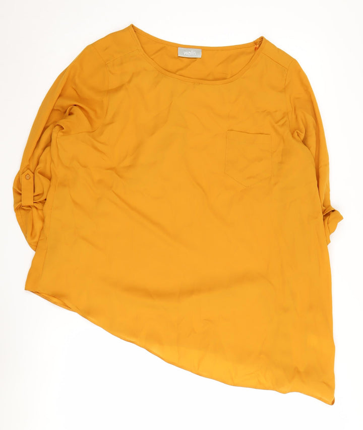 Wallis Women’s Orange Basic Blouse L - Casual Style