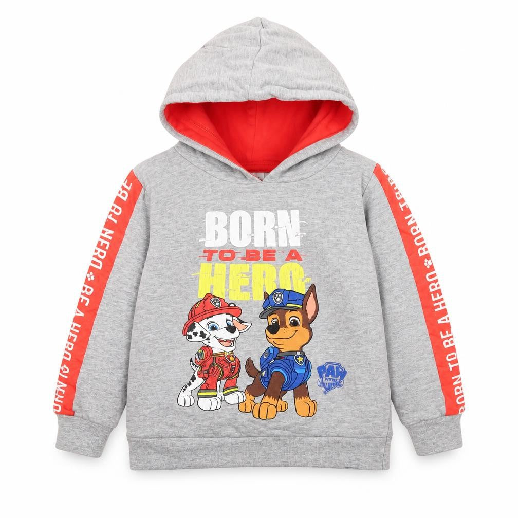 Front view of Nickelodeon boys’ grey paw patrol hoodie 2-3 years pullover