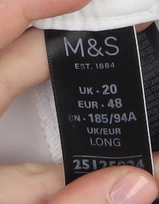 Marks and Spencer Women's White Trousers Size 20