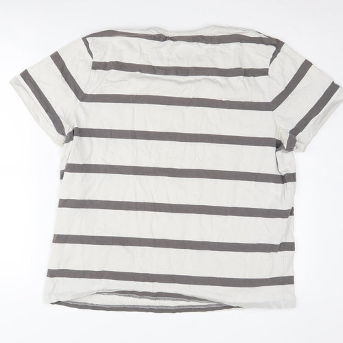 Jasper Conran Men's XL Grey Striped T-Shirt