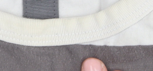 Jasper Conran Men's XL Grey Striped T-Shirt