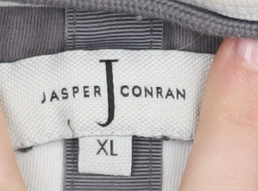 Jasper Conran Men's XL Grey Striped T-Shirt