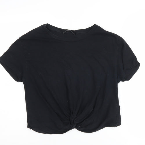 AllSaints Women's Black Crew Neck T-Shirt Medium