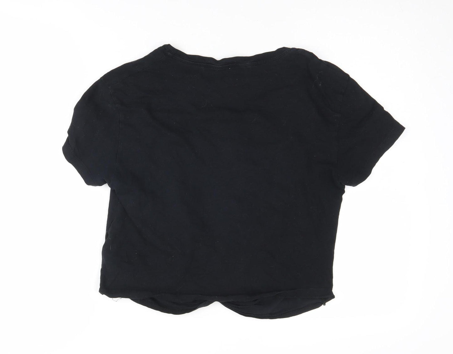 AllSaints Women's Black Crew Neck T-Shirt Medium