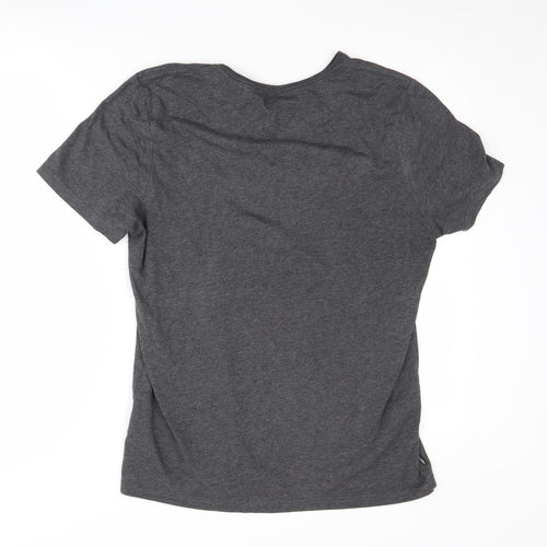 Animal Men’s Grey Logo T-Shirt, Medium, Crew Neck