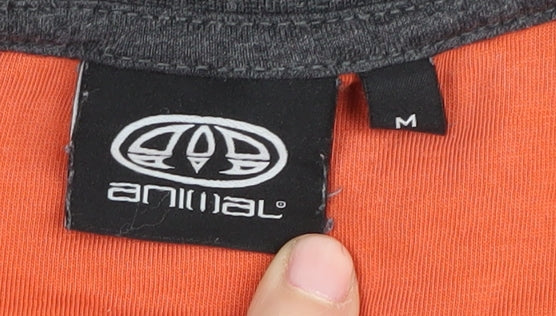 Animal Men’s Grey Logo T-Shirt, Medium, Crew Neck